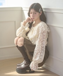 Ambre Neige | raffle lace blouse / ラッフルレースブラウス(シャツ/ブラウス)