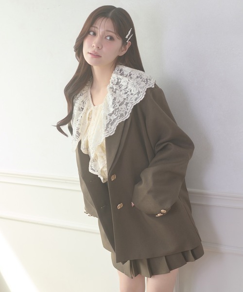 Ambre Neige（アンブルネージュ）の「raffle lace blouse / ラッフルレースブラウス（シャツ/ブラウス・レディース・アイボリー/ブラック・FREE）」の14枚目の写真