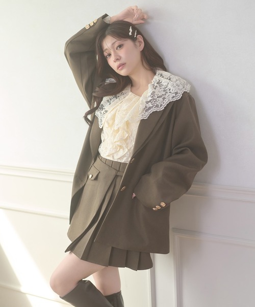 Ambre Neige（アンブルネージュ）の「raffle lace blouse / ラッフルレースブラウス（シャツ/ブラウス・レディース・アイボリー/ブラック・FREE）」の15枚目の写真