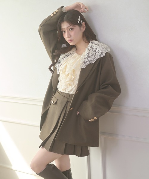 Ambre Neige（アンブルネージュ）の「raffle lace blouse / ラッフルレースブラウス（シャツ/ブラウス・レディース・アイボリー/ブラック・FREE）」の16枚目の写真