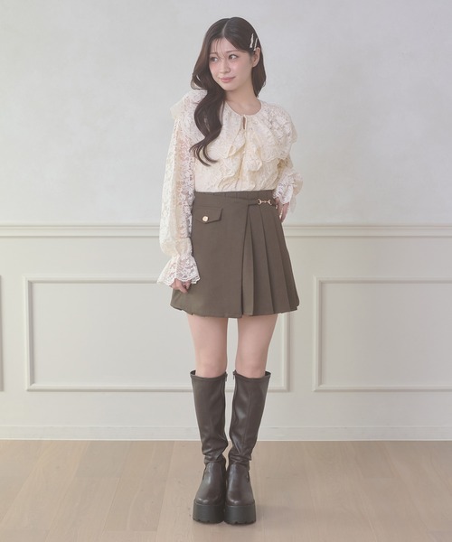 Ambre Neige（アンブルネージュ）の「raffle lace blouse / ラッフルレースブラウス（シャツ/ブラウス・レディース・アイボリー/ブラック・FREE）」の10枚目の写真