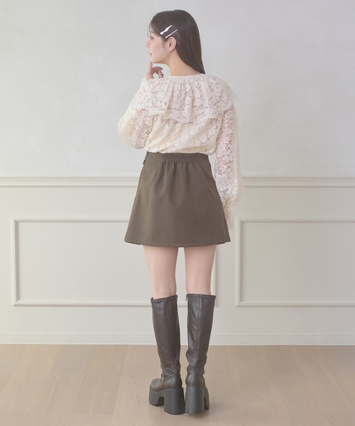 Ambre Neige（アンブルネージュ）の「raffle lace blouse / ラッフルレースブラウス（シャツ/ブラウス・レディース・アイボリー/ブラック・FREE）」の12枚目の写真