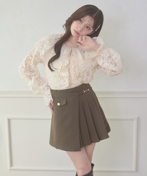 Ambre Neige（アンブルネージュ）の「raffle lace blouse / ラッフルレースブラウス（シャツ/ブラウス・レディース・アイボリー/ブラック・FREE）」の5枚目の写真