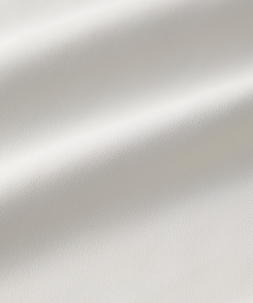 DOUBLE STANDARD CLOTHING（ダブルスタンダードクロージング）の「フェイクレザージャケット（ノーカラージャケット・レディース・ホワイト/ブラウン・36/38）」の9枚目の写真