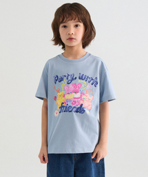 フレンズリラックスドTシャツ[ブルーグレー]