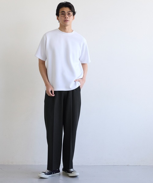 coca（coca）（コカ）の「梳毛ライクスラックスパンツ（スラックス・メンズ・ブラック/グレー・XL/M/L）」の3枚目の写真