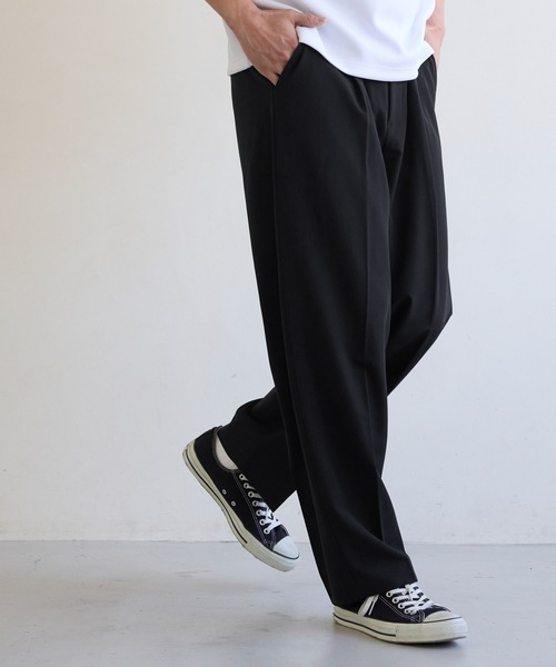 coca（coca）（コカ）の「梳毛ライクスラックスパンツ（スラックス・メンズ・ブラック/グレー・XL/M/L）」の4枚目の写真