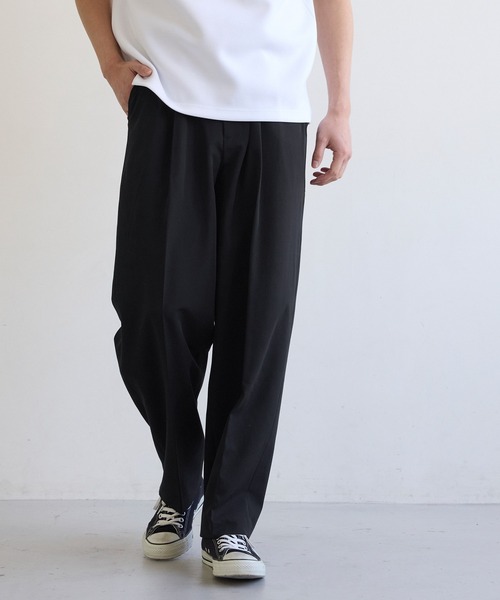 coca（coca）（コカ）の「梳毛ライクスラックスパンツ（スラックス・メンズ・ブラック/グレー・XL/M/L）」の7枚目の写真