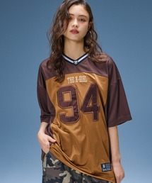 FACE LABEL FOOTBALL TEE DRESS