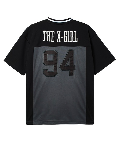 X-girl（エックスガール）の「FACE LABEL FOOTBALL TEE DRESS（ワンピース・レディース・ブラック/ブラウン/ピンク・S/M）」の19枚目の写真