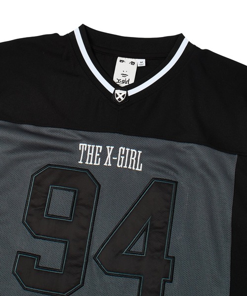 X-girl（エックスガール）の「FACE LABEL FOOTBALL TEE DRESS（ワンピース・レディース・ブラック/ブラウン/ピンク・S/M）」の20枚目の写真