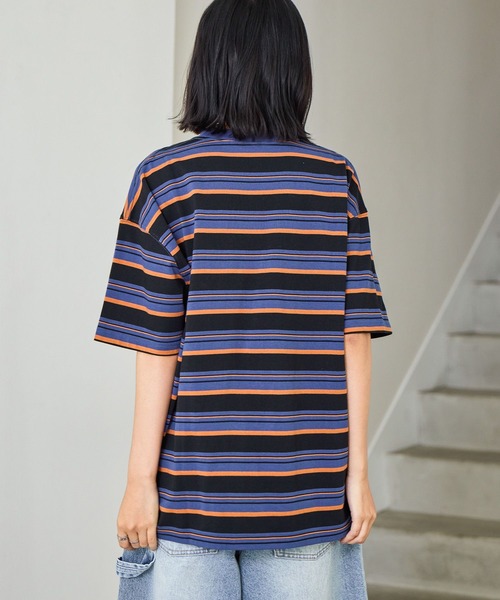PBLIM(ページボーイリム)の「《UNISEX》マルチボーダーT ワンポイントロゴ / 刺繍(Tシャツ/カットソー・レディース・ブラック系その他/ブラウン系その他/ホワイト系その他・MEDIUM/LARGE)」の14枚目の写真