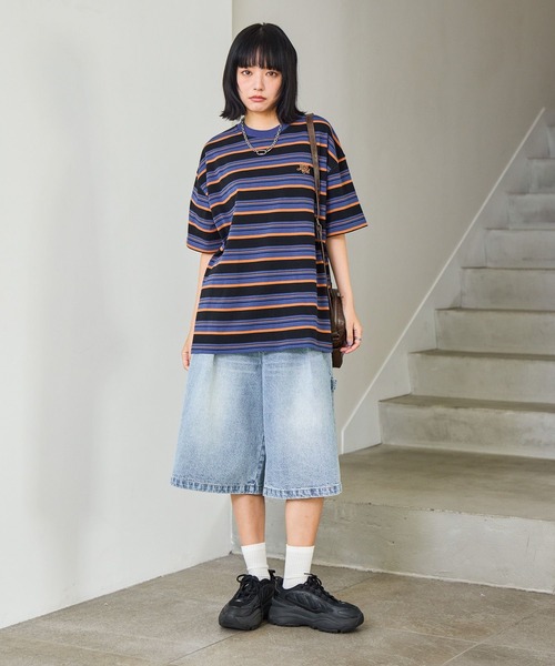 PBLIM(ページボーイリム)の「《UNISEX》マルチボーダーT ワンポイントロゴ / 刺繍(Tシャツ/カットソー・レディース・ブラック系その他/ブラウン系その他/ホワイト系その他・MEDIUM/LARGE)」の16枚目の写真
