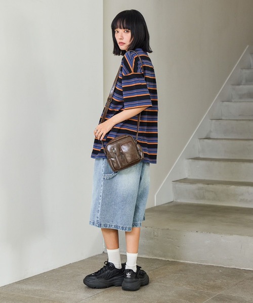 PBLIM(ページボーイリム)の「《UNISEX》マルチボーダーT ワンポイントロゴ / 刺繍(Tシャツ/カットソー・レディース・ブラック系その他/ブラウン系その他/ホワイト系その他・MEDIUM/LARGE)」の17枚目の写真