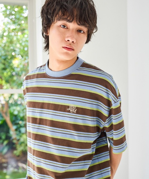 PBLIM(ページボーイリム)の「《UNISEX》マルチボーダーT ワンポイントロゴ / 刺繍(Tシャツ/カットソー・レディース・ブラック系その他/ブラウン系その他/ホワイト系その他・MEDIUM/LARGE)」の18枚目の写真