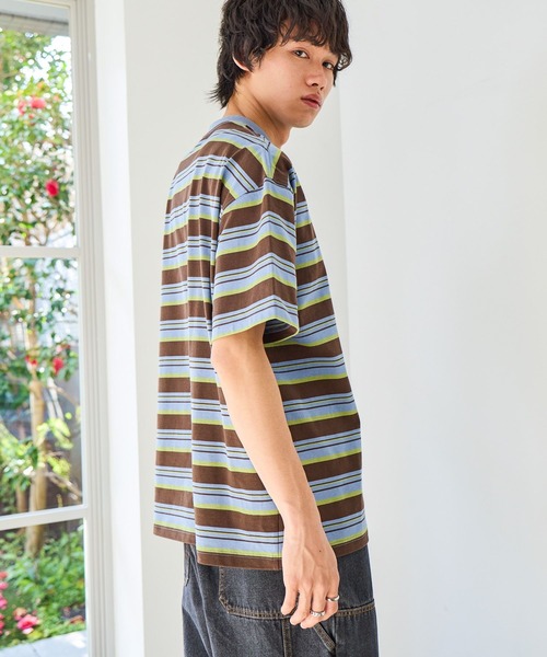 PBLIM(ページボーイリム)の「《UNISEX》マルチボーダーT ワンポイントロゴ / 刺繍(Tシャツ/カットソー・レディース・ブラック系その他/ブラウン系その他/ホワイト系その他・MEDIUM/LARGE)」の19枚目の写真