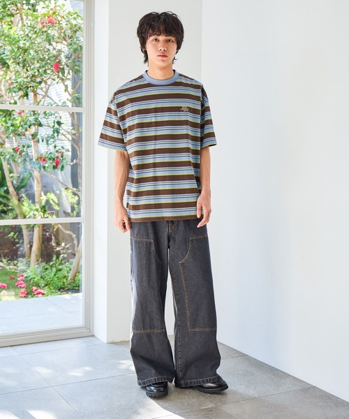 PBLIM(ページボーイリム)の「《UNISEX》マルチボーダーT ワンポイントロゴ / 刺繍(Tシャツ/カットソー・レディース・ブラック系その他/ブラウン系その他/ホワイト系その他・MEDIUM/LARGE)」の21枚目の写真