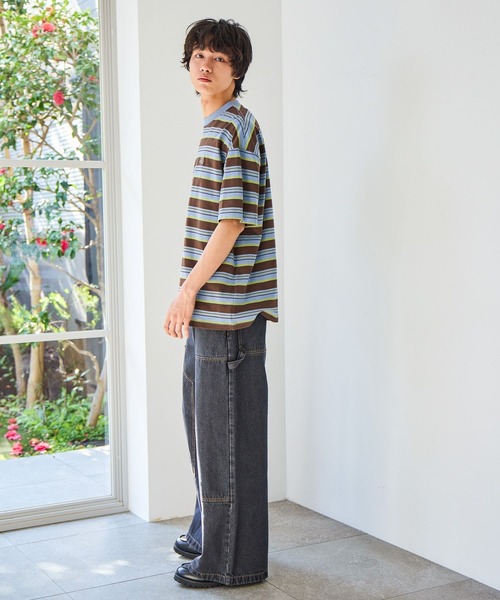 PBLIM(ページボーイリム)の「《UNISEX》マルチボーダーT ワンポイントロゴ / 刺繍(Tシャツ/カットソー・レディース・ブラック系その他/ブラウン系その他/ホワイト系その他・MEDIUM/LARGE)」の22枚目の写真