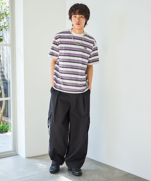 PBLIM(ページボーイリム)の「《UNISEX》マルチボーダーT ワンポイントロゴ / 刺繍(Tシャツ/カットソー・レディース・ブラック系その他/ブラウン系その他/ホワイト系その他・MEDIUM/LARGE)」の7枚目の写真