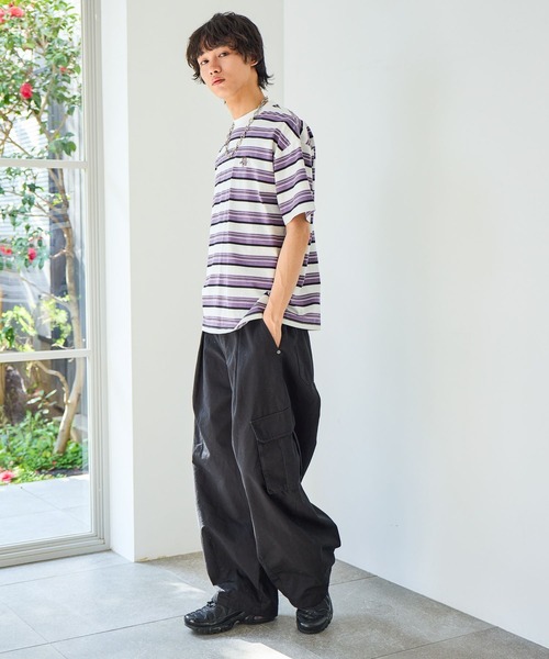 PBLIM(ページボーイリム)の「《UNISEX》マルチボーダーT ワンポイントロゴ / 刺繍(Tシャツ/カットソー・レディース・ブラック系その他/ブラウン系その他/ホワイト系その他・MEDIUM/LARGE)」の8枚目の写真
