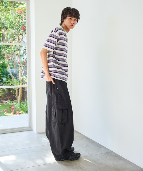 PBLIM(ページボーイリム)の「《UNISEX》マルチボーダーT ワンポイントロゴ / 刺繍(Tシャツ/カットソー・レディース・ブラック系その他/ブラウン系その他/ホワイト系その他・MEDIUM/LARGE)」の9枚目の写真