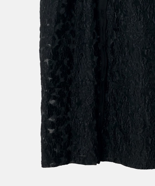 LE CIEL BLEU（ルシェルブルー）の「シアージャカードドレス / Sheer Jacquard Dress（ワンピース・レディース・グレー/ブラック/ライトブルー/ネイビー・36）」の11枚目の写真