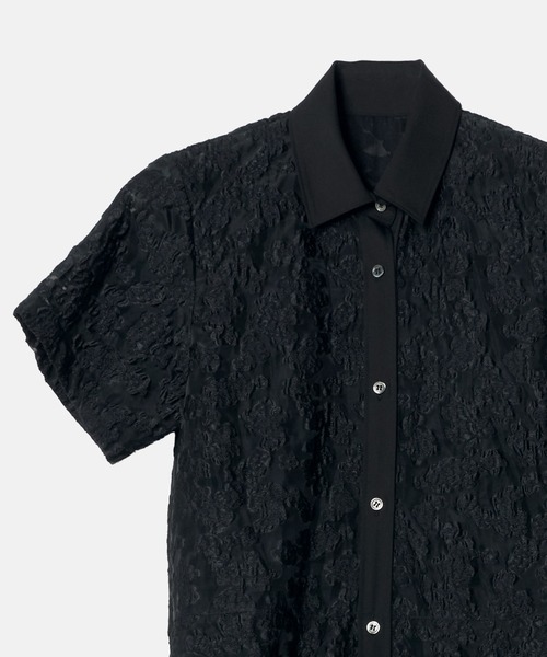 LE CIEL BLEU（ルシェルブルー）の「シアージャカードドレス / Sheer Jacquard Dress（ワンピース・レディース・グレー/ブラック/ライトブルー/ネイビー・36）」の9枚目の写真