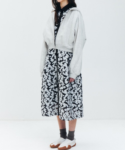 LE CIEL BLEU（ルシェルブルー）の「シアージャカードドレス / Sheer Jacquard Dress（ワンピース・レディース・グレー/ブラック/ライトブルー/ネイビー・36）」の15枚目の写真