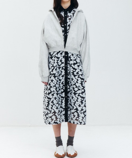 LE CIEL BLEU（ルシェルブルー）の「シアージャカードドレス / Sheer Jacquard Dress（ワンピース・レディース・グレー/ブラック/ライトブルー/ネイビー・36）」の17枚目の写真