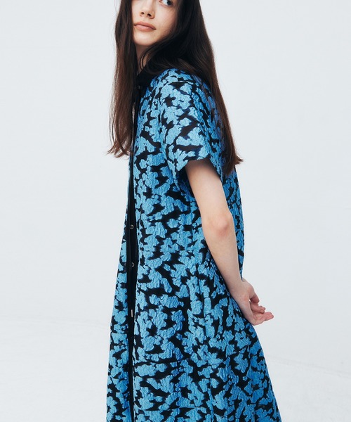 LE CIEL BLEU（ルシェルブルー）の「シアージャカードドレス / Sheer Jacquard Dress（ワンピース・レディース・グレー/ブラック/ライトブルー/ネイビー・36）」の21枚目の写真
