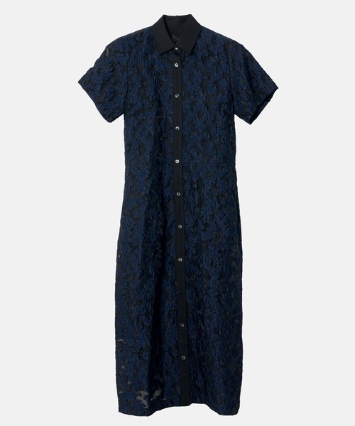 LE CIEL BLEU(ルシェルブルー)の「シアージャカードドレス / Sheer Jacquard Dress(ワンピース・レディース・グレー/ブラック/ライトブルー/ネイビー・36)」の20枚目の写真