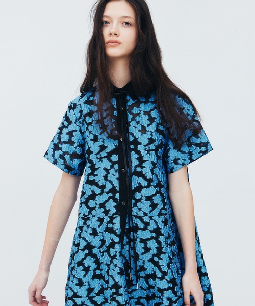 LE CIEL BLEU（ルシェルブルー）の「シアージャカードドレス / Sheer Jacquard Dress（ワンピース・レディース・グレー/ブラック/ライトブルー/ネイビー・36）」の20枚目の写真