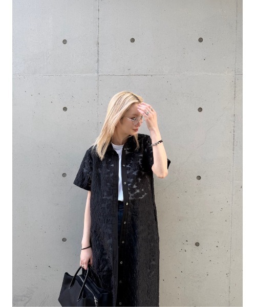 ⭐︎最終値下げ⭐︎LE CIEL BLEU シャツワンピース ブラック LE CIEL BLEU｜ルシェルブルーのワンピース（ブラック/黒色系）通販