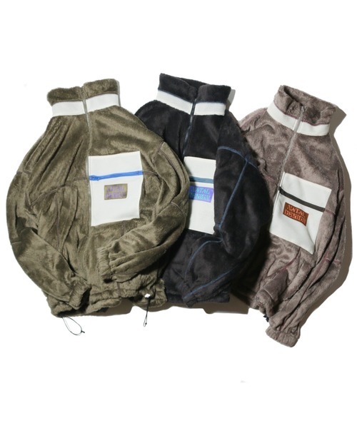NATAL DESIGN(ネイタルデザイン)の「RED ROCK BOA-FLEECE JACKET 2(ライダースジャケット・メンズ・グレー/ブラック/グリーン・MEDIUM/SMALL/X-LARGE/LARGE)」の4枚目の写真