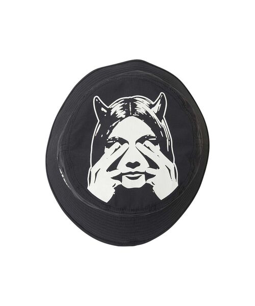 HYSTERIC GLAMOUR(ヒステリックグラマー)の「SEE NO EVIL アドベンチャーハット(ハット・メンズ・ブラック/ネイビー・FREE)」の10枚目の写真