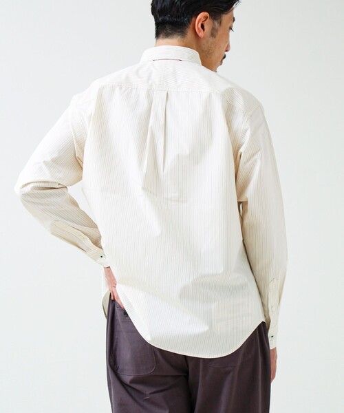 GLOSTER（グロスター）の「【BOY ASTLAD刺繍】ボタンダウンシャツ ストライプ/チェック（シャツ/ブラウス・メンズ・ブラック系その他/グリーン系その他/ブルー系その他/ホワイト系その他・L/M/S）」の6枚目の写真