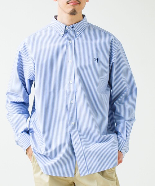 GLOSTER（グロスター）の「【BOY ASTLAD刺繍】ボタンダウンシャツ ストライプ/チェック（シャツ/ブラウス・メンズ・ブラック系その他/グリーン系その他/ブルー系その他/ホワイト系その他・L/M/S）」の16枚目の写真