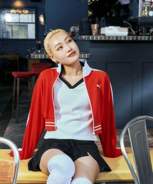 PUMA プーマ ウィメンズ T7 ピケ リラックスド クロップド トラックジャケッ