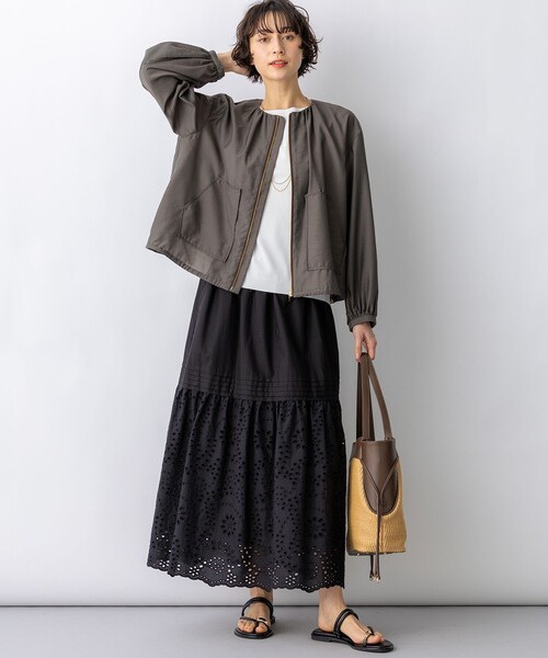 23区(ニジュウサンク)の「シアータンブラー ダブルポケット ブルゾン(その他アウター・レディース・ネイビー系/ダークブラウン系/ベージュ系・38)」の22枚目の写真