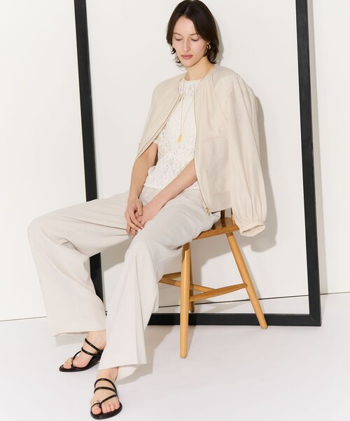 23区(ニジュウサンク)の「シアータンブラー ダブルポケット ブルゾン(その他アウター・レディース・ネイビー系/ダークブラウン系/ベージュ系・38)」の18枚目の写真