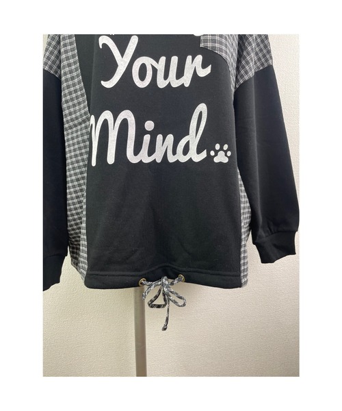 Rydia（リディア）の「異素材切り替えプルオーバー（Tシャツ/カットソー・レディース・ブラック/アイボリー/トップグレー・M）」の16枚目の写真