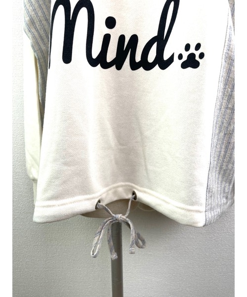 Rydia（リディア）の「異素材切り替えプルオーバー（Tシャツ/カットソー・レディース・ブラック/アイボリー/トップグレー・M）」の8枚目の写真