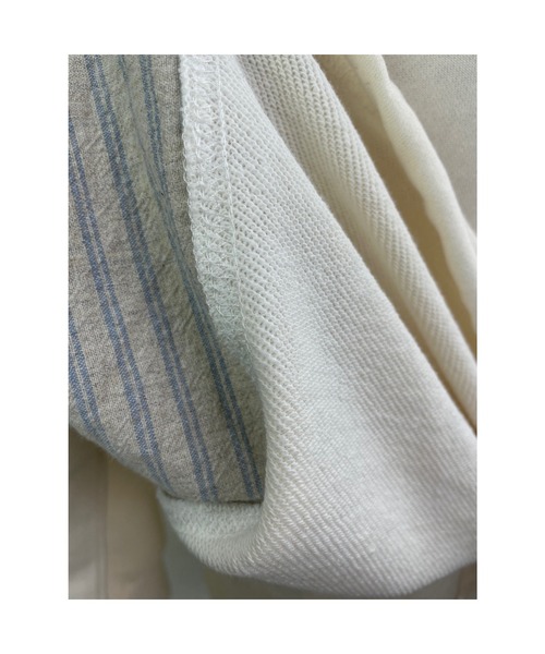 Rydia（リディア）の「異素材切り替えプルオーバー（Tシャツ/カットソー・レディース・ブラック/アイボリー/トップグレー・M）」の7枚目の写真