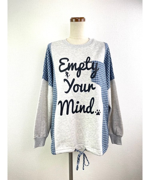 Rydia（リディア）の「異素材切り替えプルオーバー（Tシャツ/カットソー・レディース・ブラック/アイボリー/トップグレー・M）」の18枚目の写真