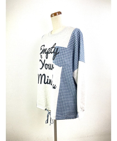 Rydia（リディア）の「異素材切り替えプルオーバー（Tシャツ/カットソー・レディース・ブラック/アイボリー/トップグレー・M）」の20枚目の写真