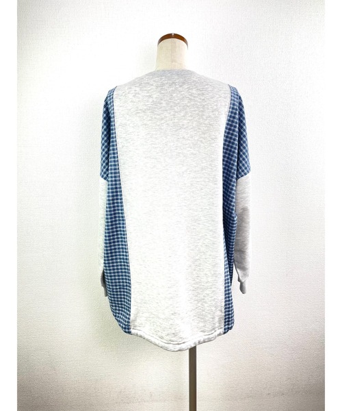 Rydia（リディア）の「異素材切り替えプルオーバー（Tシャツ/カットソー・レディース・ブラック/アイボリー/トップグレー・M）」の21枚目の写真