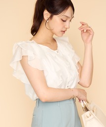 MISCH MASCH（ミッシュマッシュ）の「2026春夏新作 シアーレースラッフルフリルブラウス（シャツ/ブラウス）」