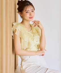 MISCH MASCH（ミッシュマッシュ）の「2026春夏新作 シアーレースラッフルフリルブラウス（シャツ/ブラウス）」