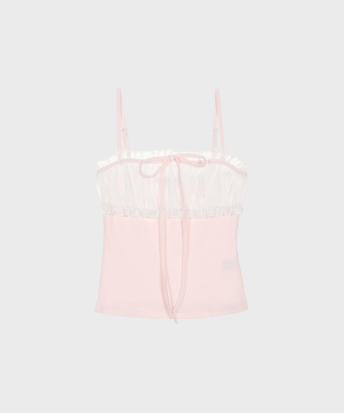 ALKI ALKA(アルキアルカ)の「Chiffon Ribbon Sleeveless (Light Pink)(Tシャツ/カットソー・レディース・ライトピンク・FREE)」の4枚目の写真
