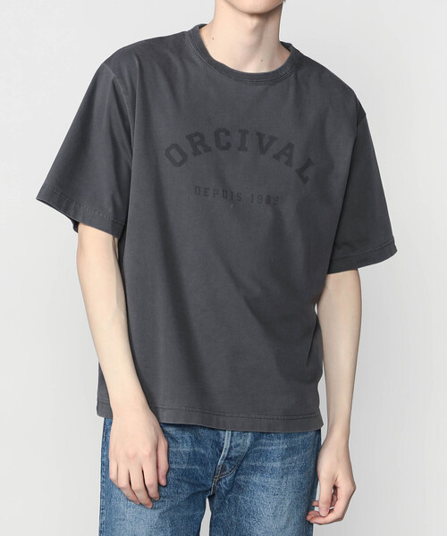 ORCIVAL（オーシバル）の「ORCIVAL | ジャージーニット プリントTシャツ MEN（Tシャツ/カットソー・メンズ・チャコール/グレイッシュベージュ/ネイビー・5/4）」の17枚目の写真
